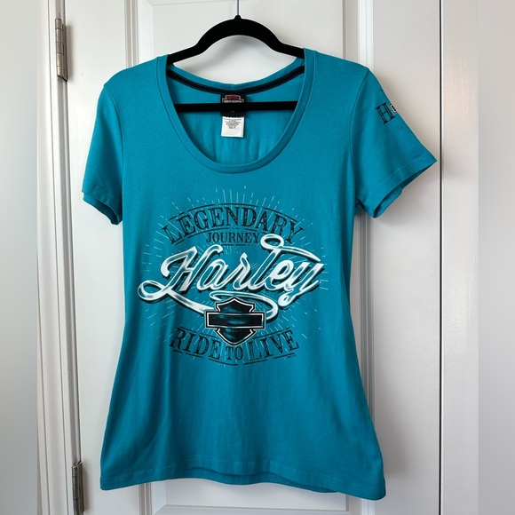 Harley-Davidson Womens Blue Legendary Journey Ride To Live Washington DC (Sz M) - Picture 1 of 6
